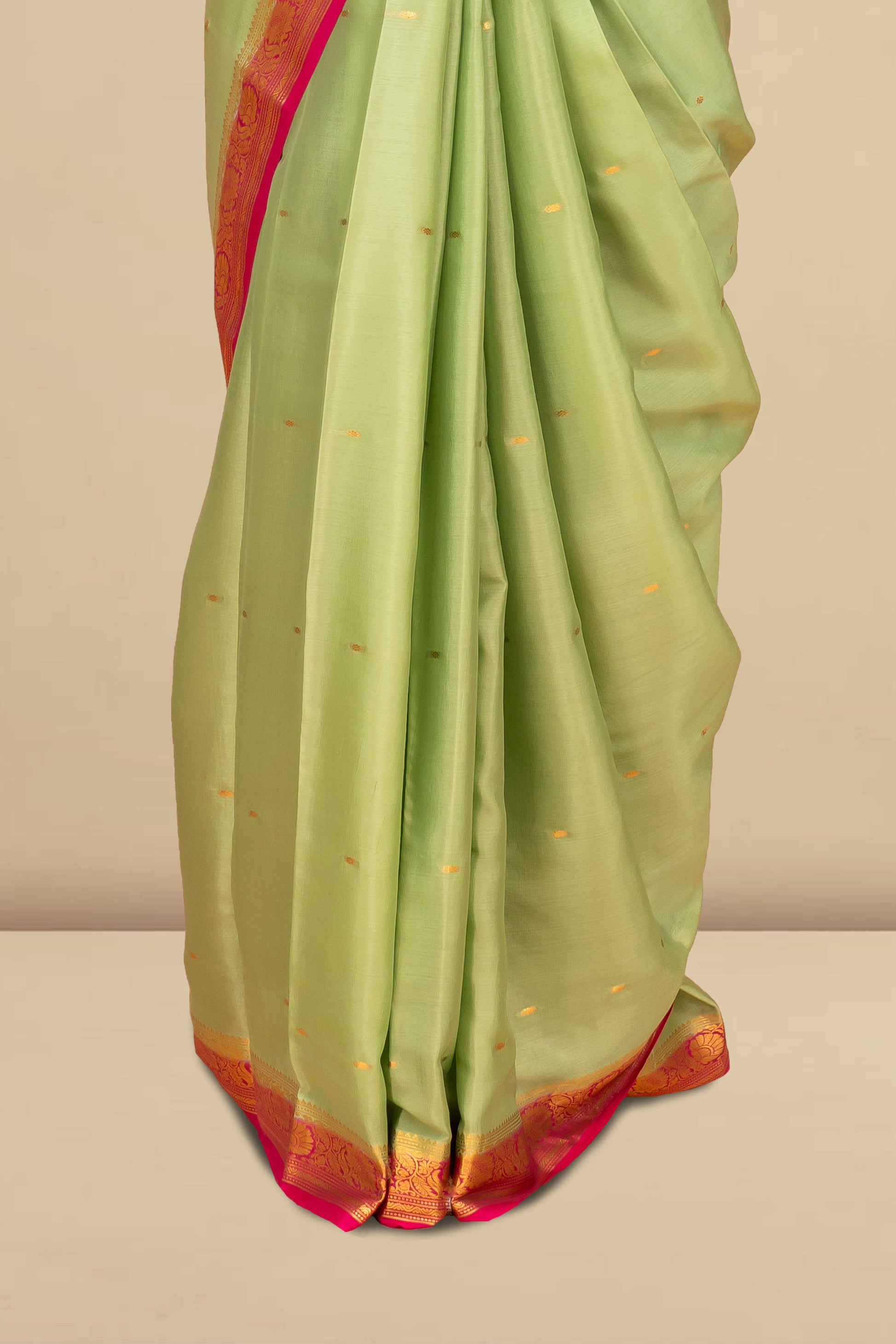 Pista Mysore silk saree