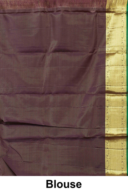 Plum bridal silk saree