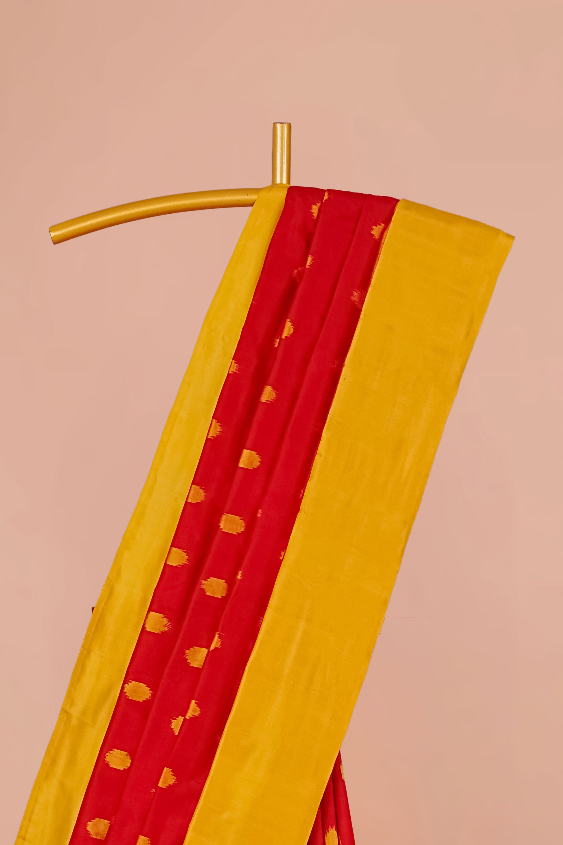 Polka butta ikkat saree