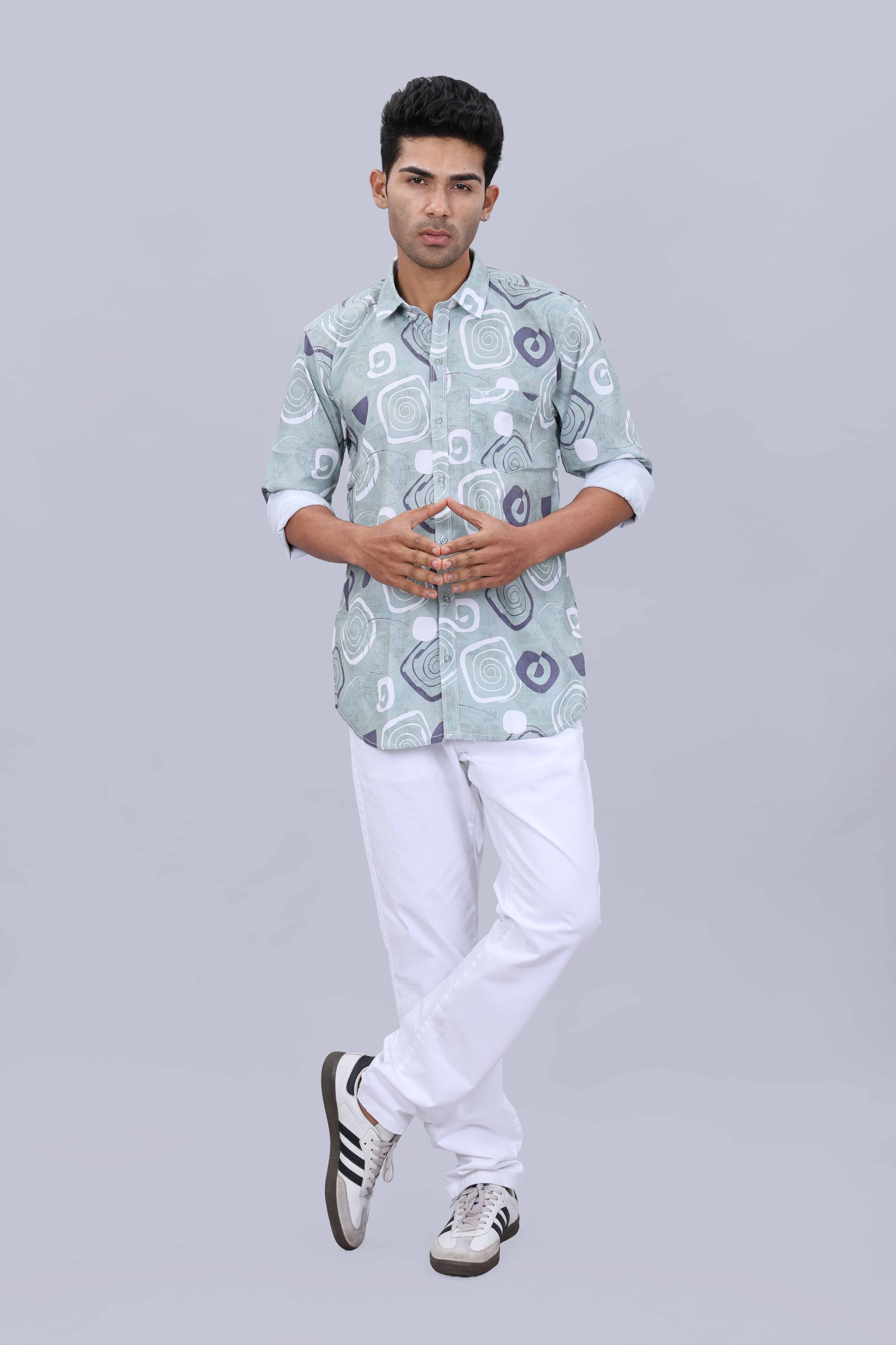 Popcorn texture mens shirt
