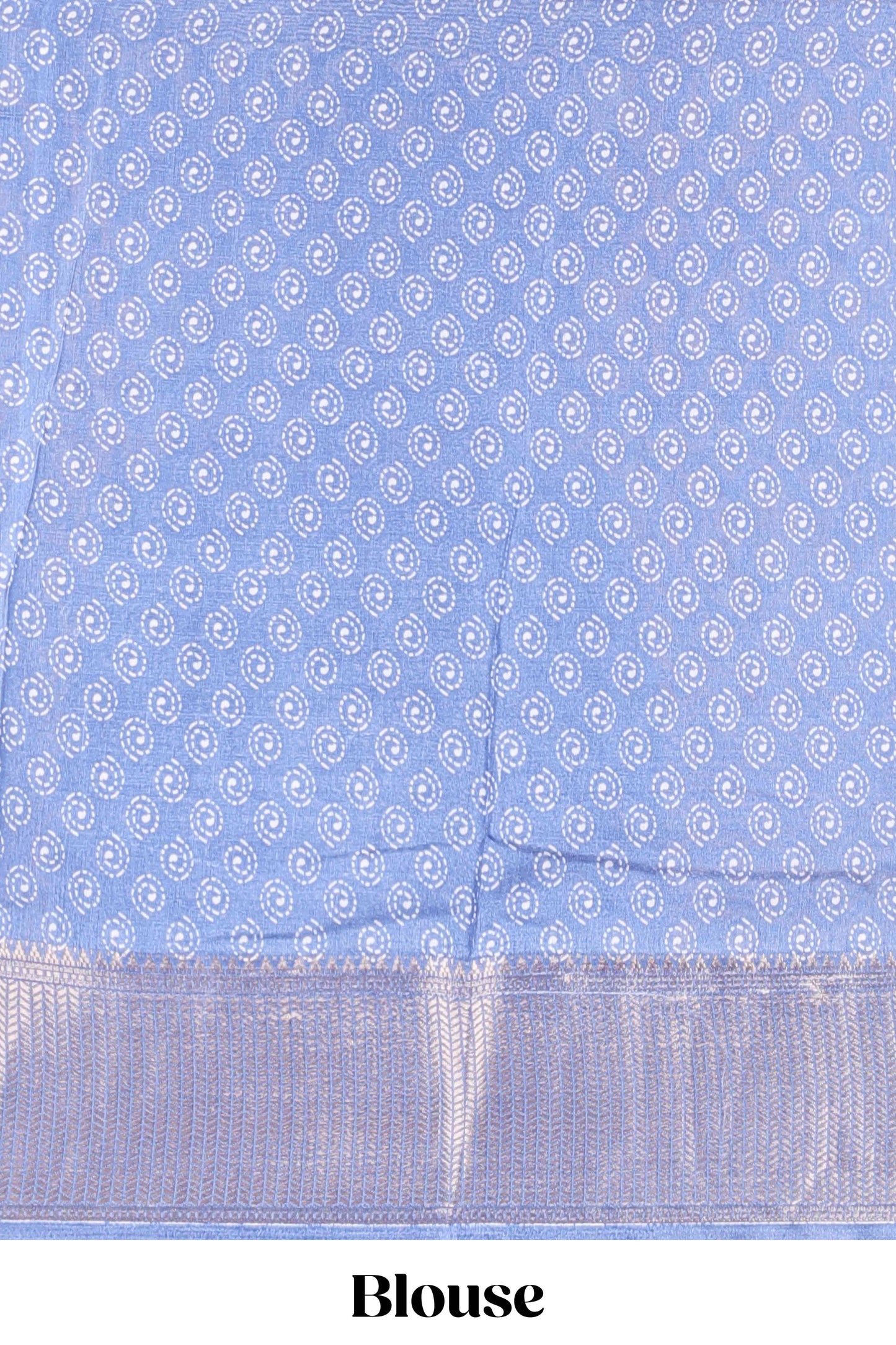 Powder blue semi dola festive saree