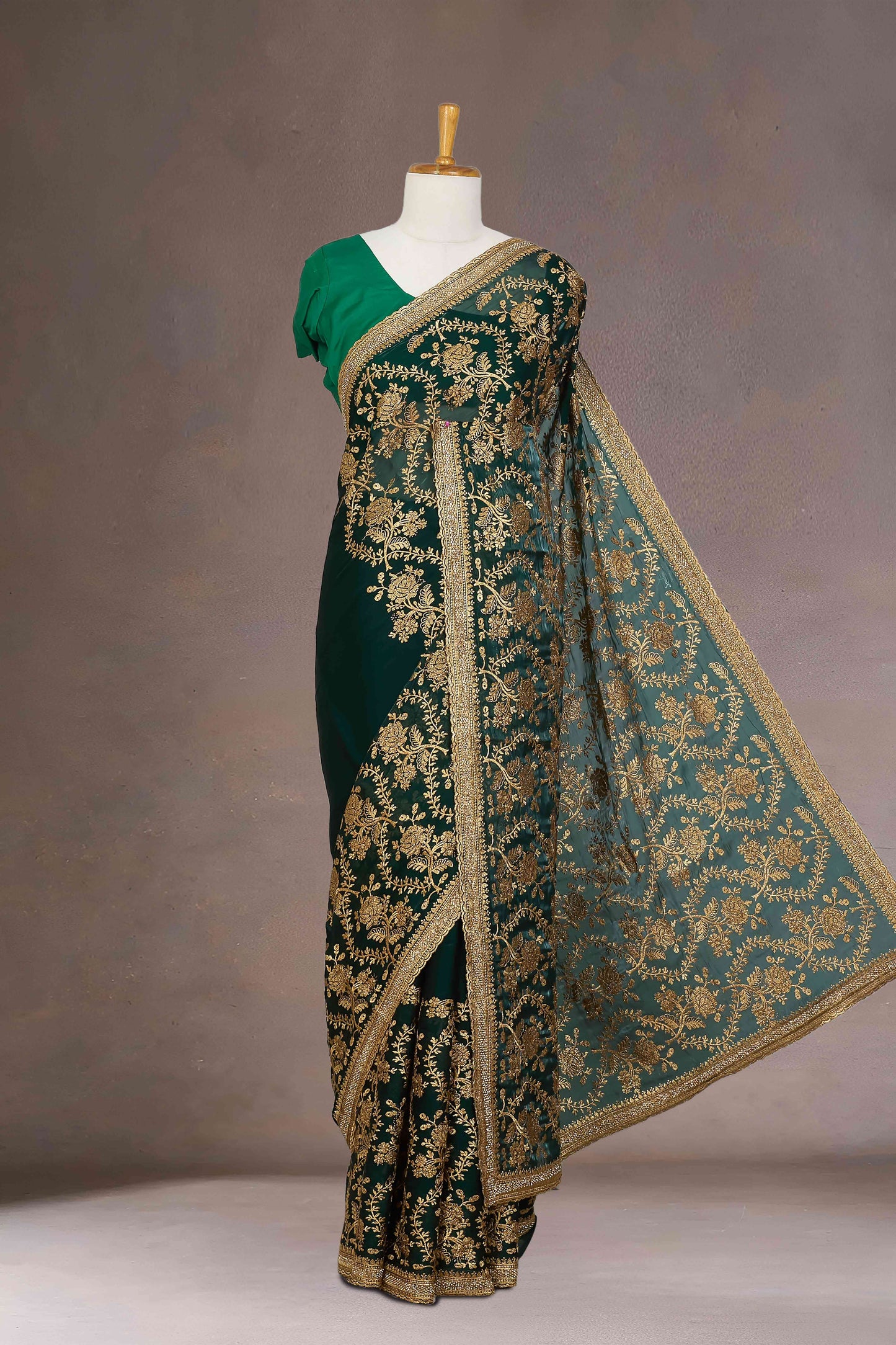 Premium weave saree texture