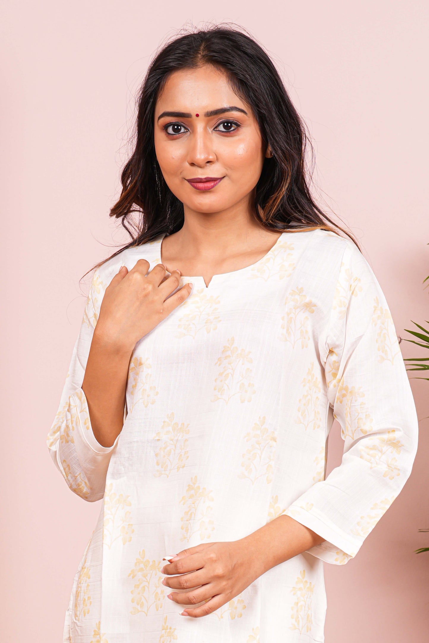 Printed border casual kurti