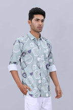 Printed collar casual shirt