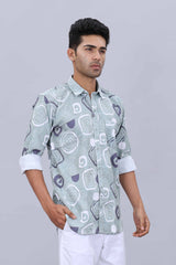 Printed collar casual shirt