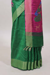 Printed contrast pallu