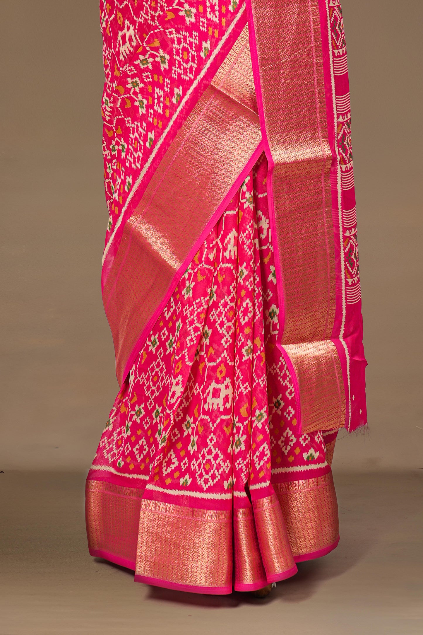 Printed dupion silk saree