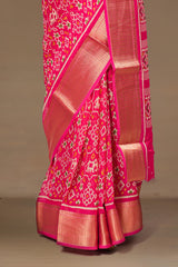 Printed dupion silk saree