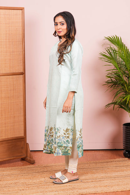 Printed ethnic daily mint green outfit