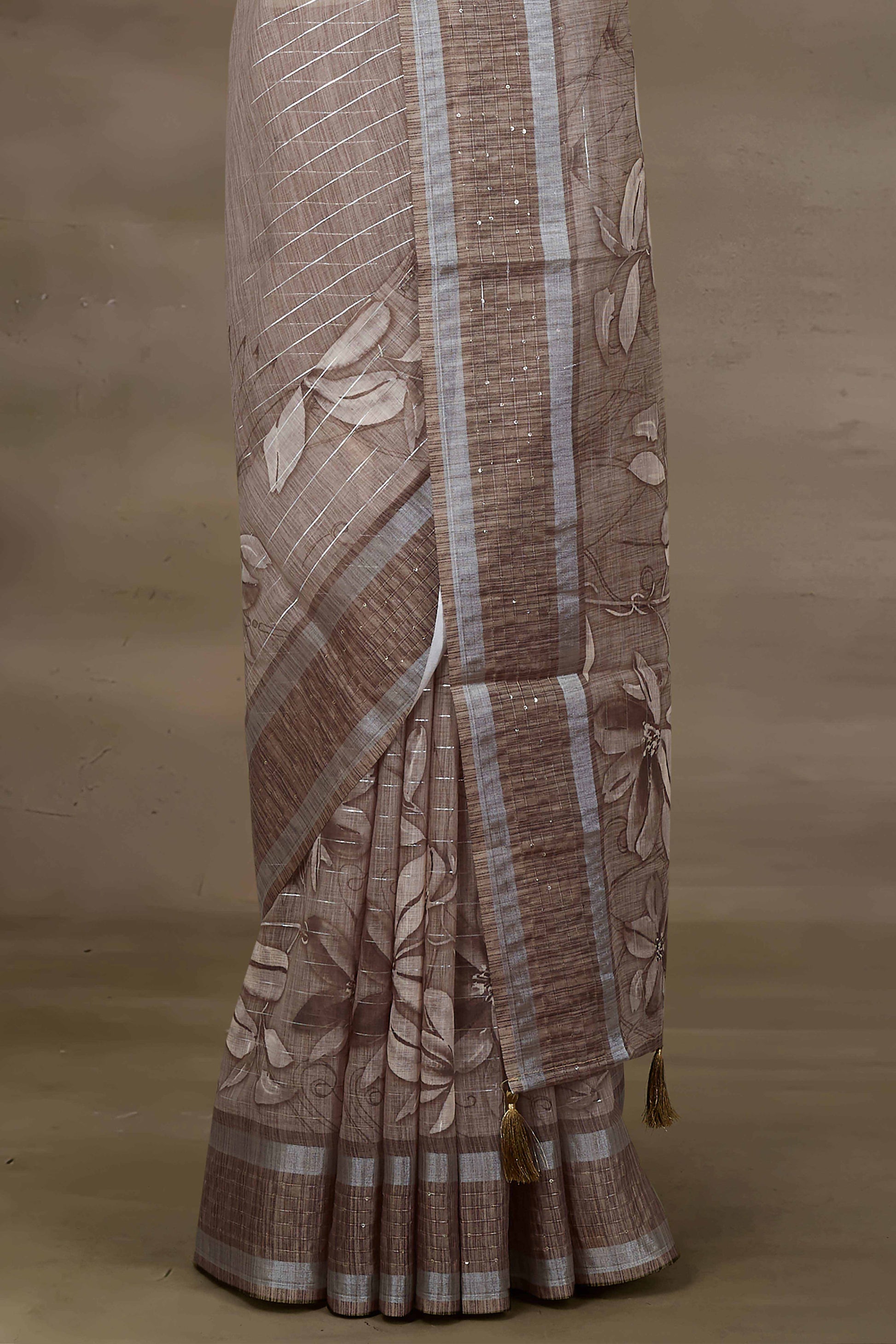 Printed linen sarees collection