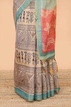 Printed pallu highlights
