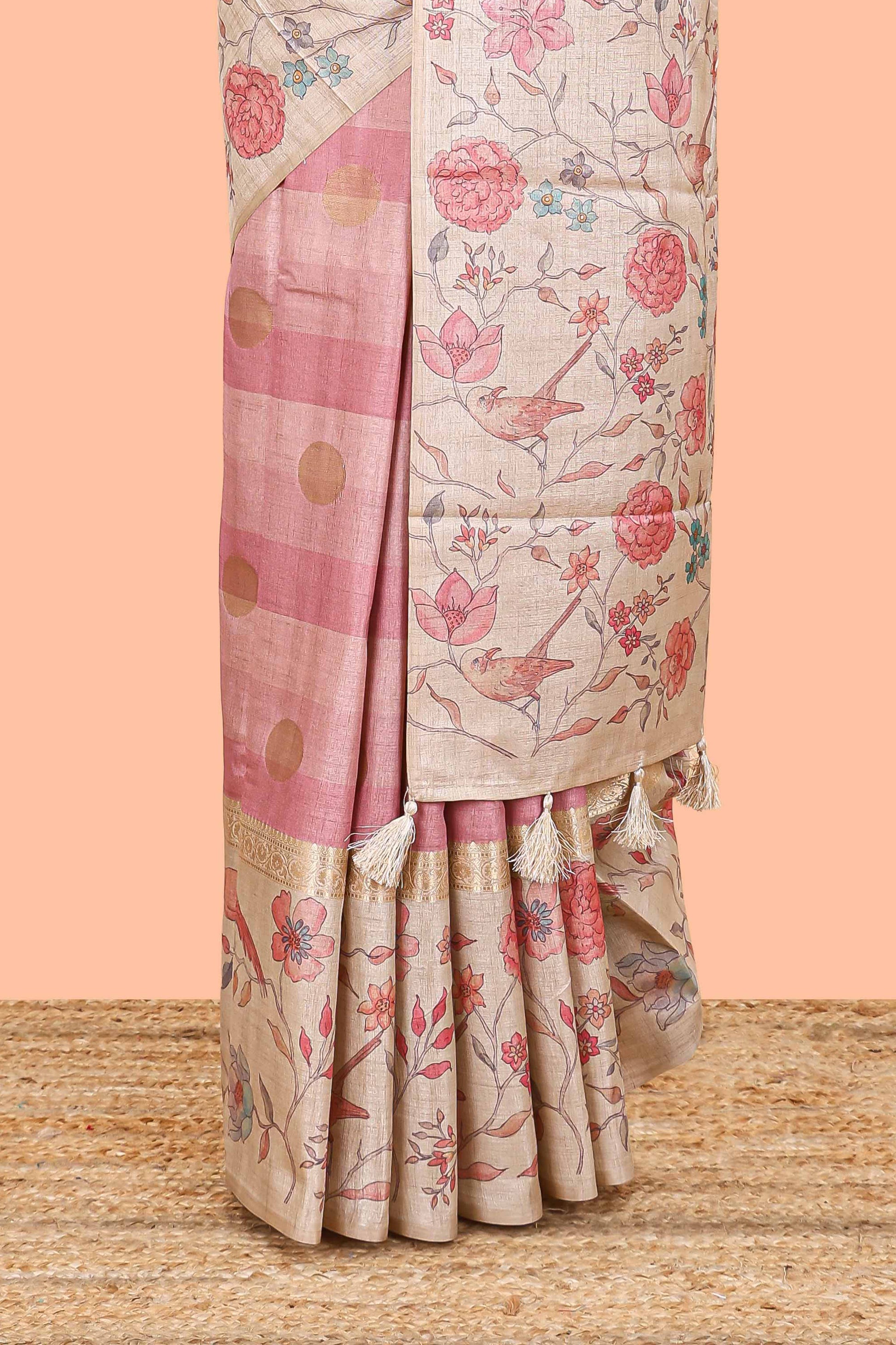 Printed pallu styling