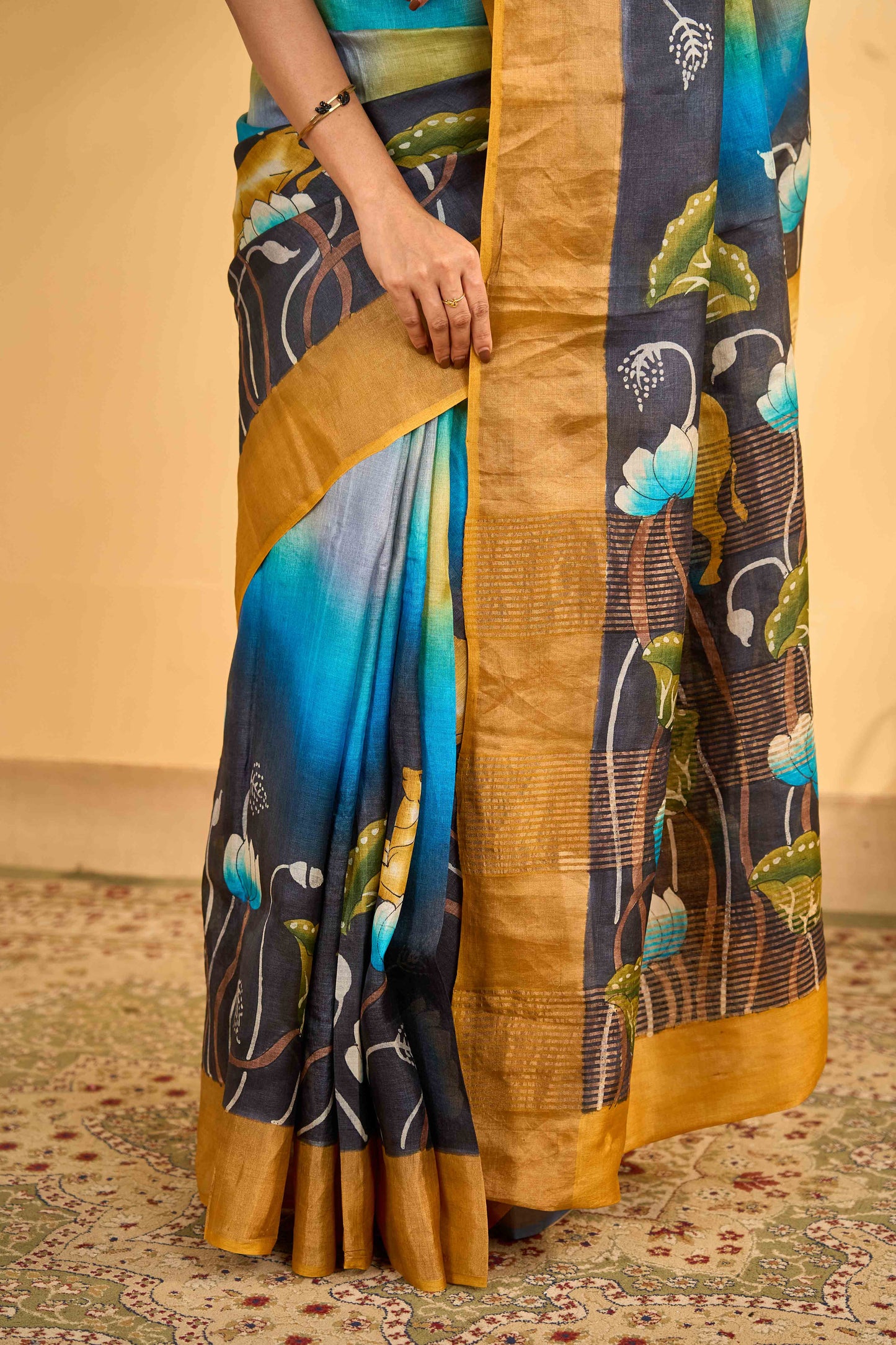 Printed tussar silk sarees collection