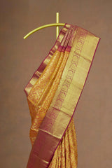 Pure golden silk saree