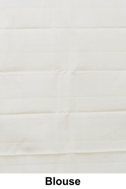 Pure ivory silks saree for wedding