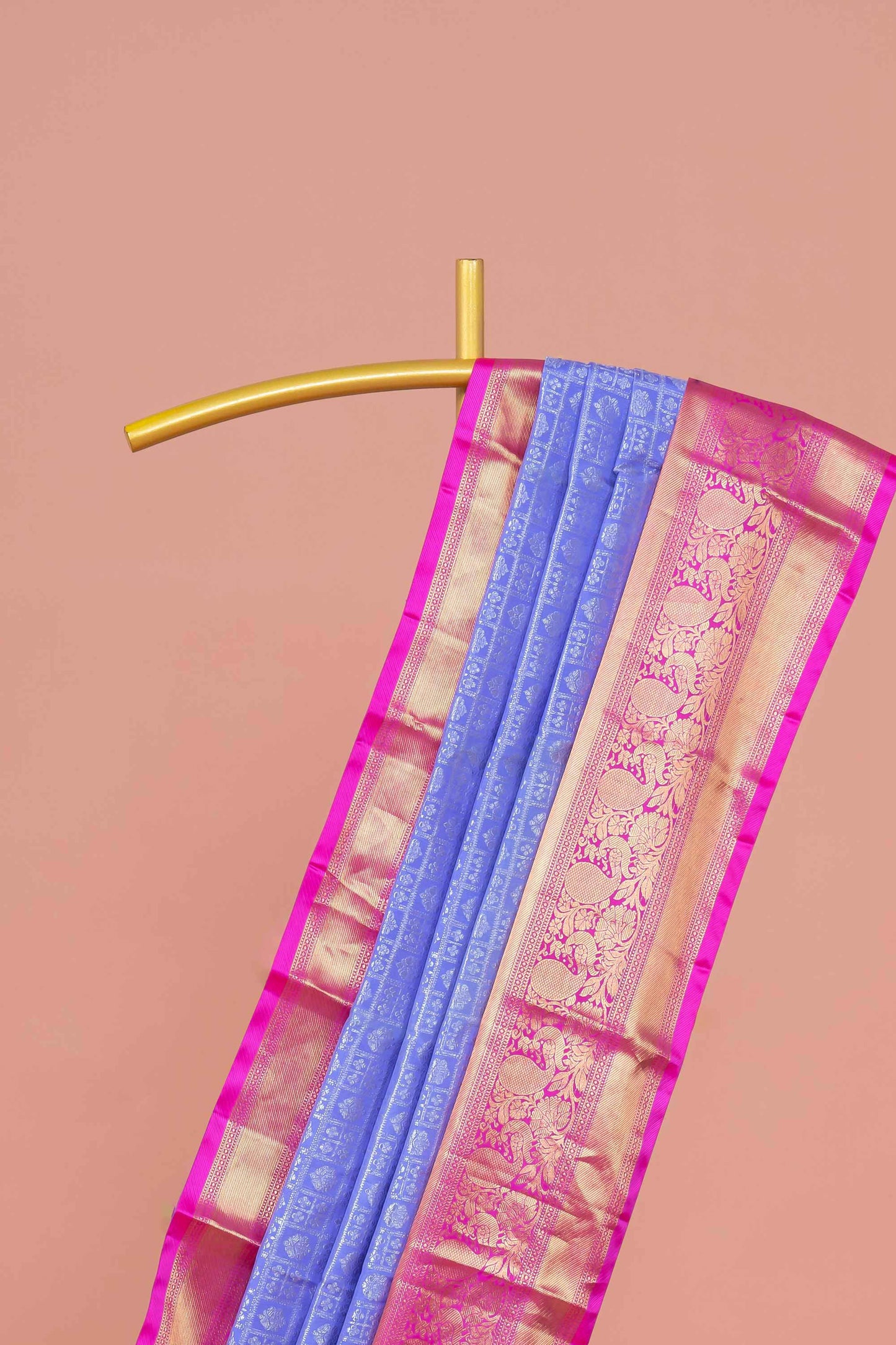 Pure lavender silk saree