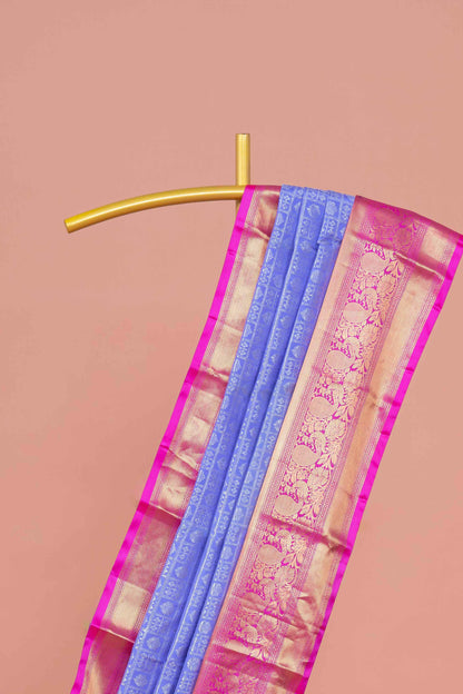 Pure lavender silk saree