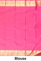 
Pure magenta silk saree for wedding