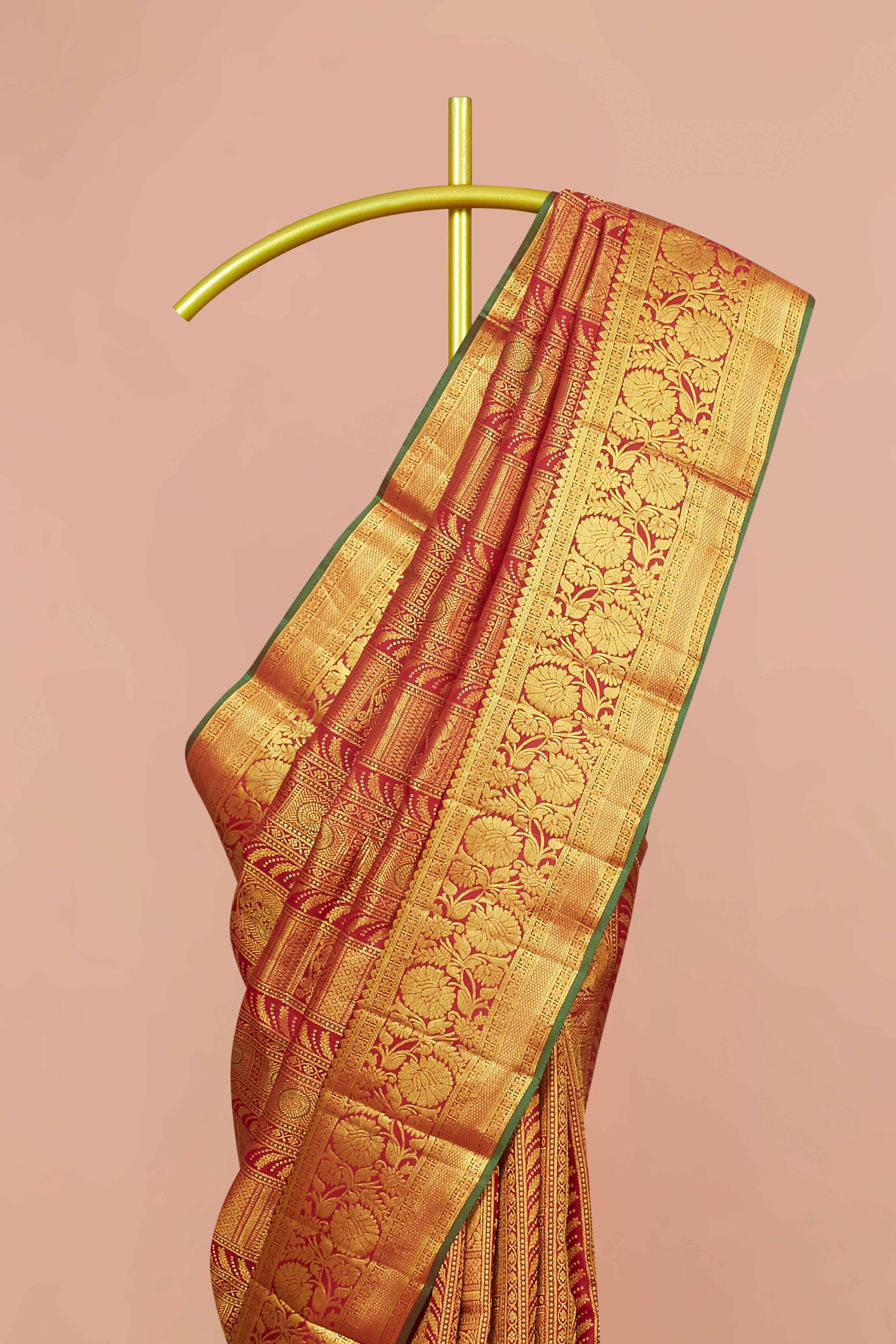 Pure maroon silk sarees
