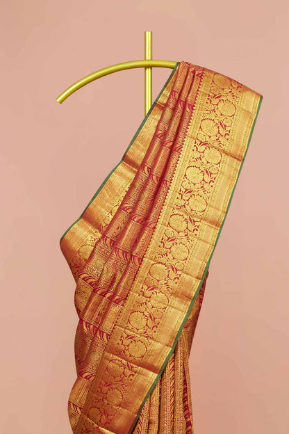 Pure maroon silk sarees