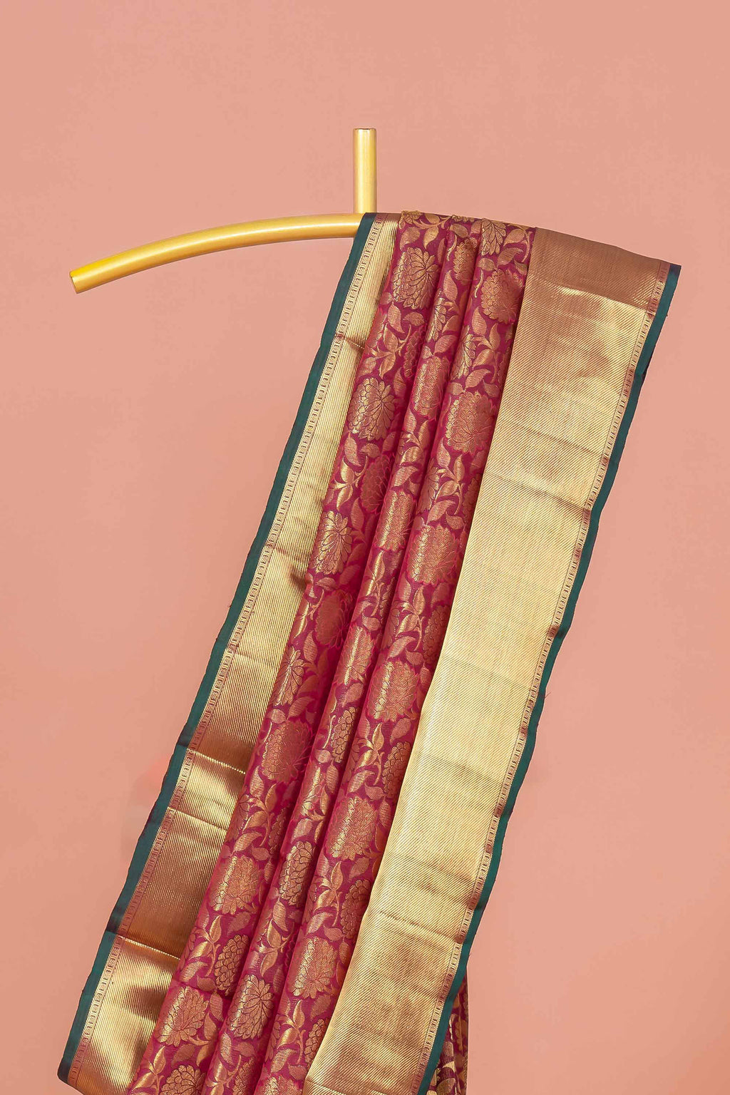 Pure maroon silks sarees