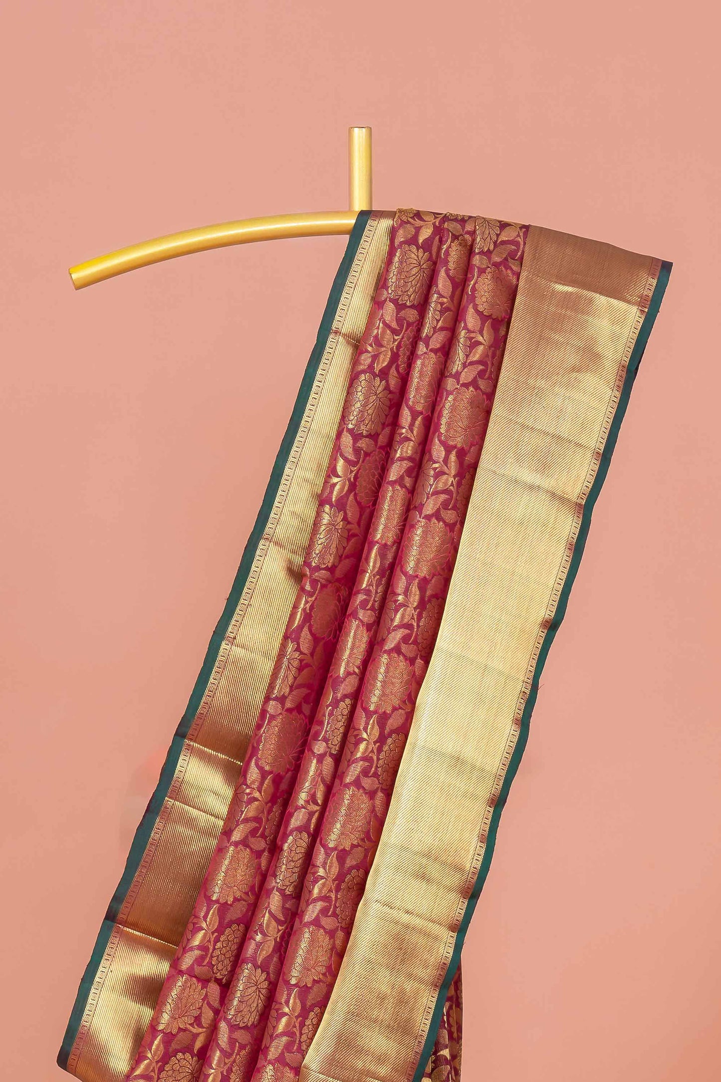 Pure maroon silks sarees