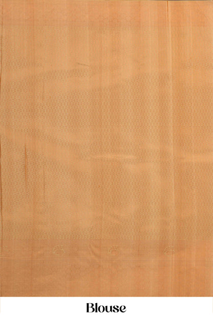 Pure peach bridal silk saree