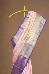 Pure pink silks saree