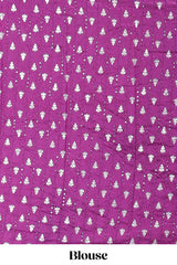Purple art raw silk festive saree