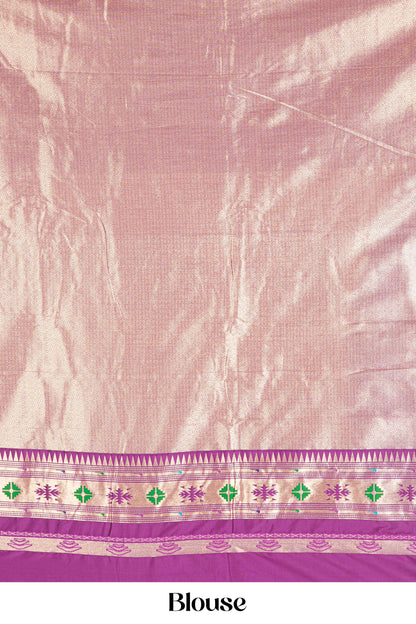 Purple art soft silk celebration saree