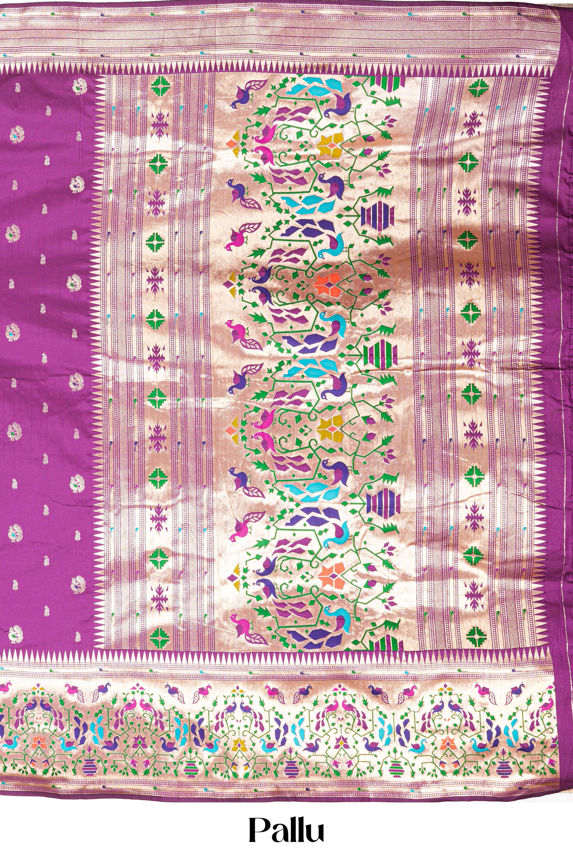 Purple art soft silk elegant saree