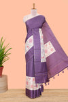 Purple art tussar silk