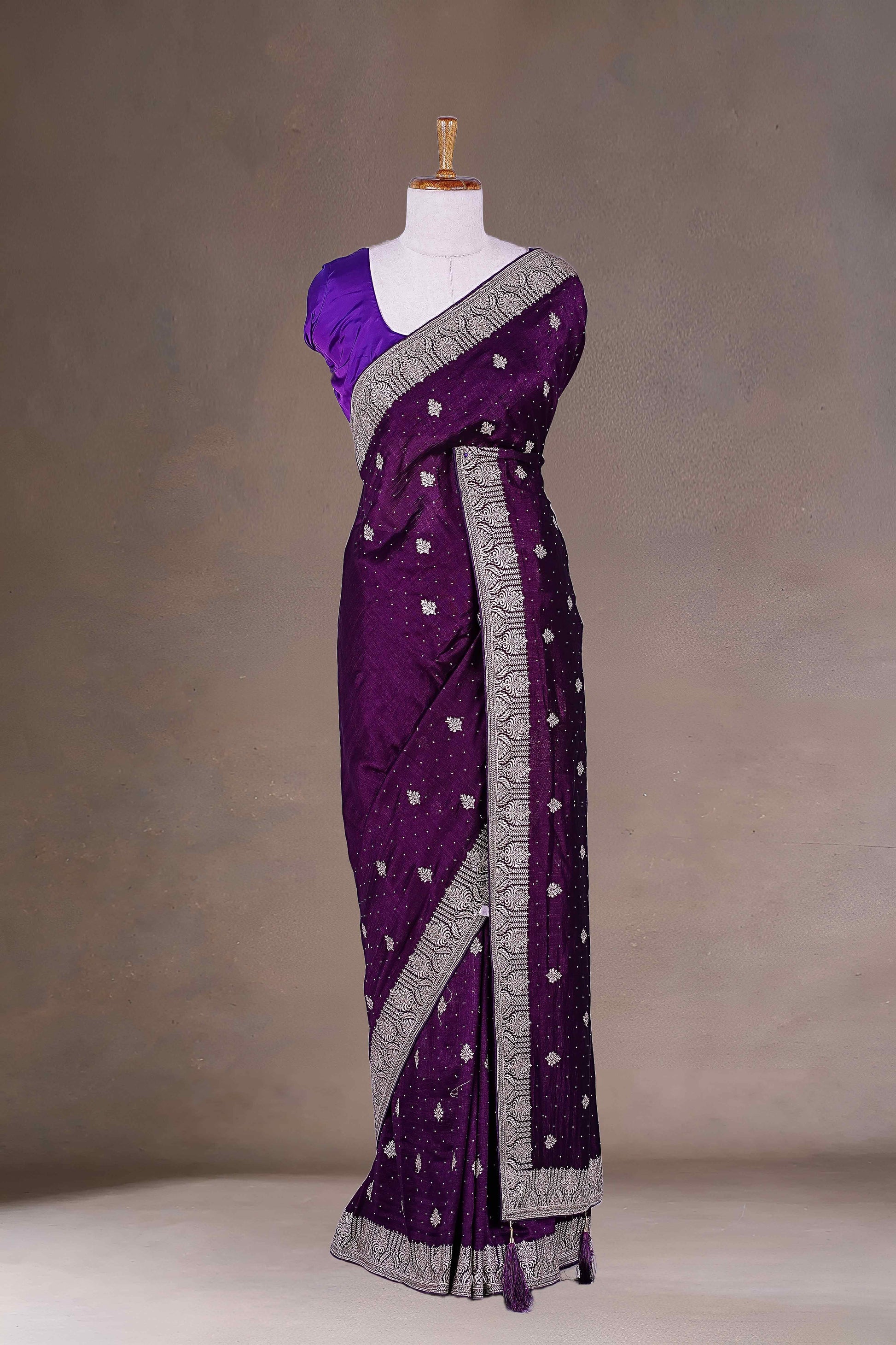 Purple color Sarees