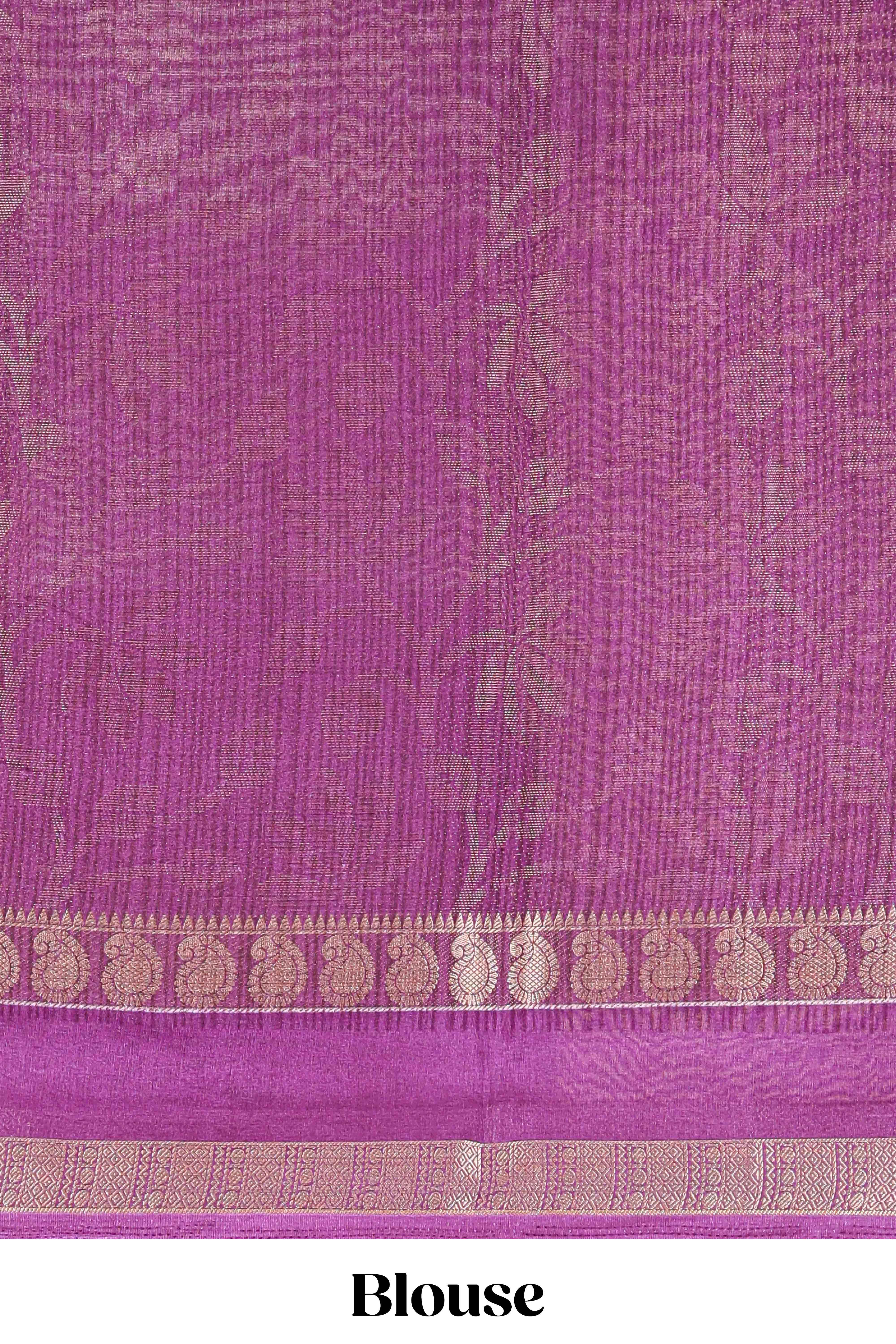 Purple color dola silk festive saree