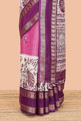 Purple color traditional saree