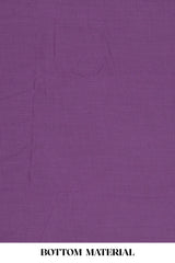 Purple cotton silk designer suit
