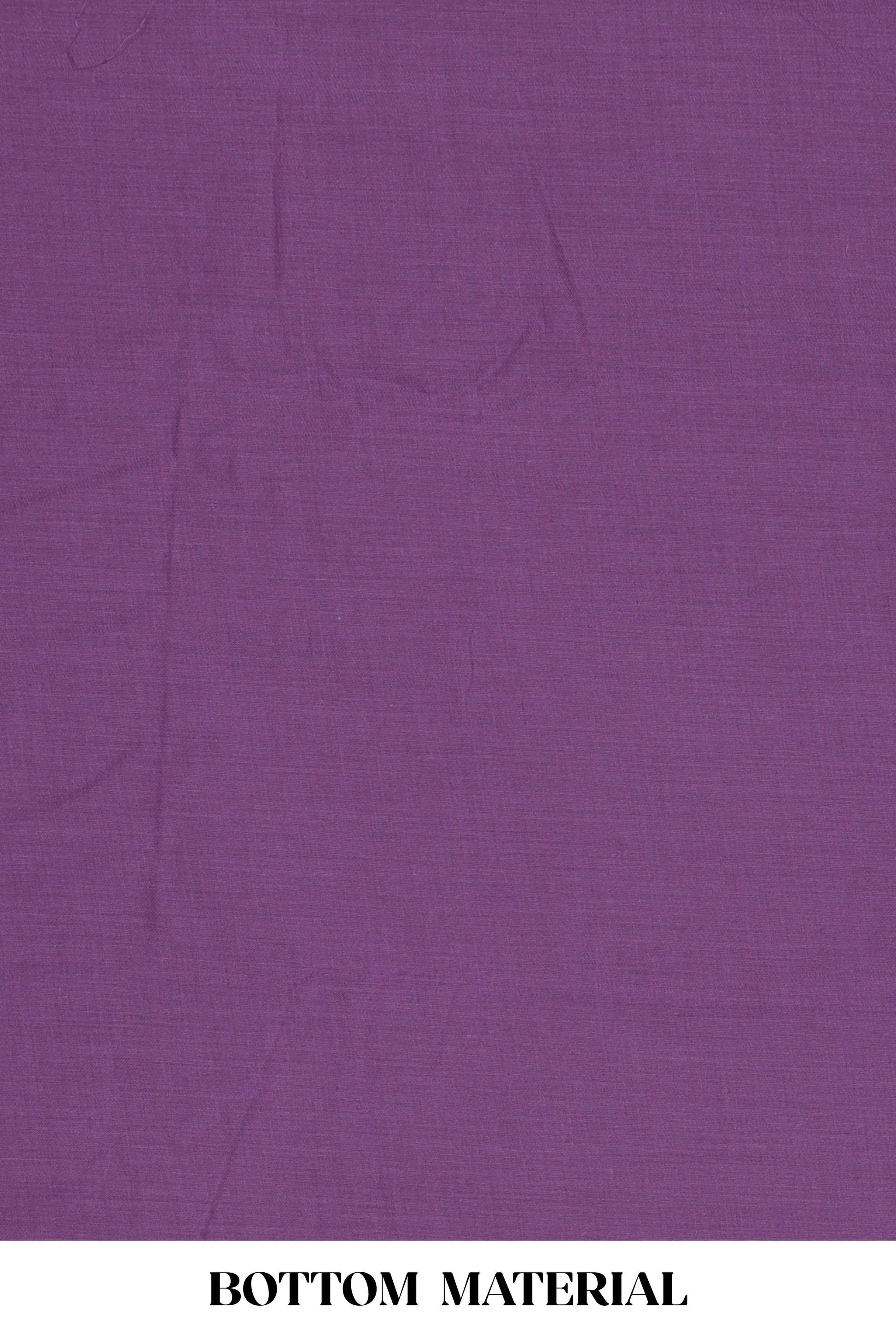 Purple cotton silk designer suit