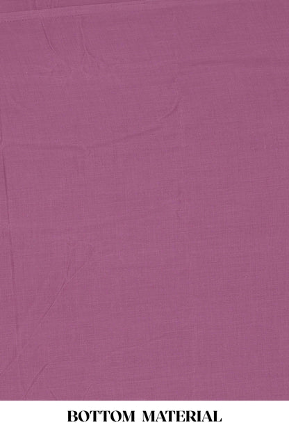 Purple cotton thread work suit