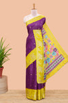 Purple dola silk elephant saree
