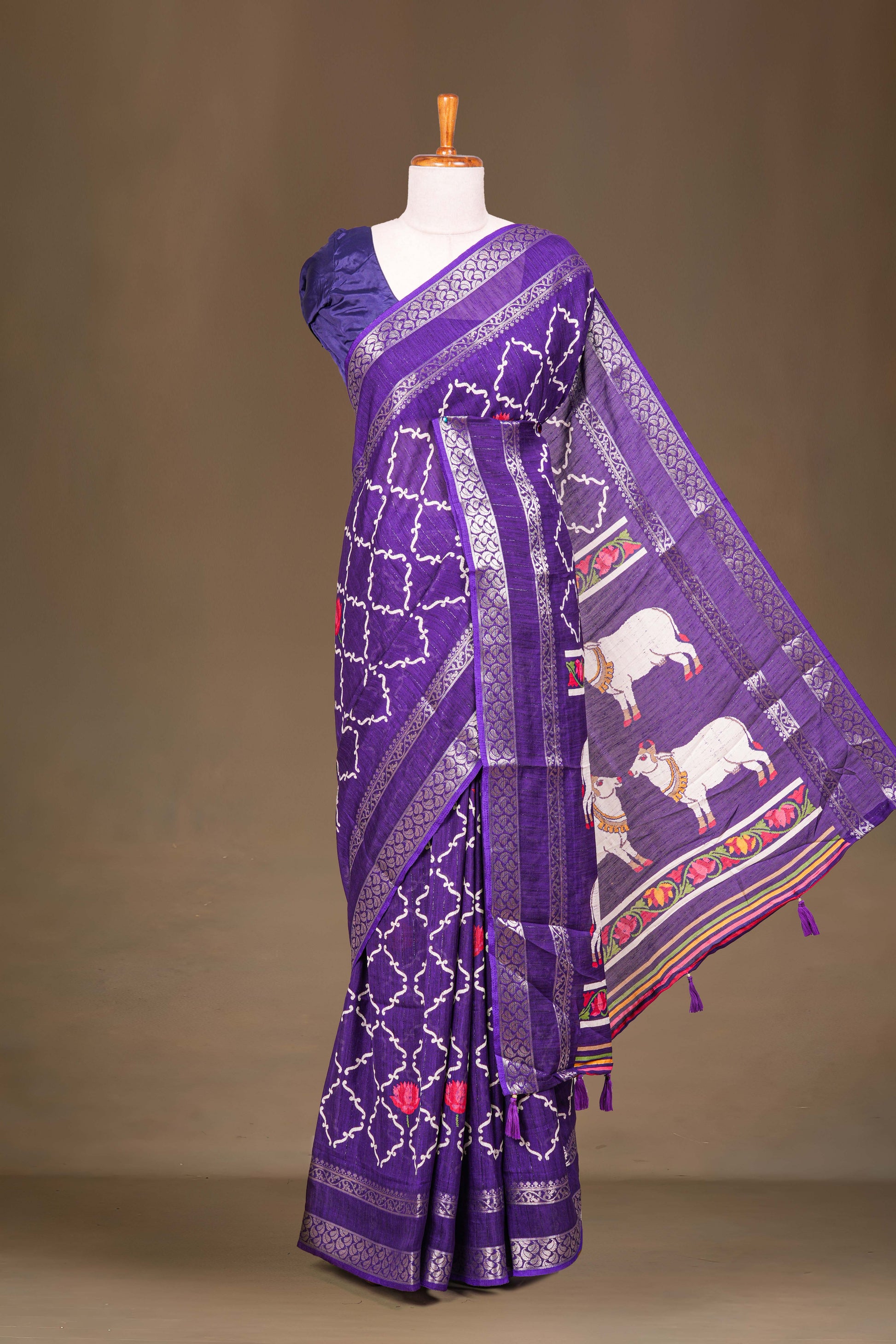 Purple dola silk weave