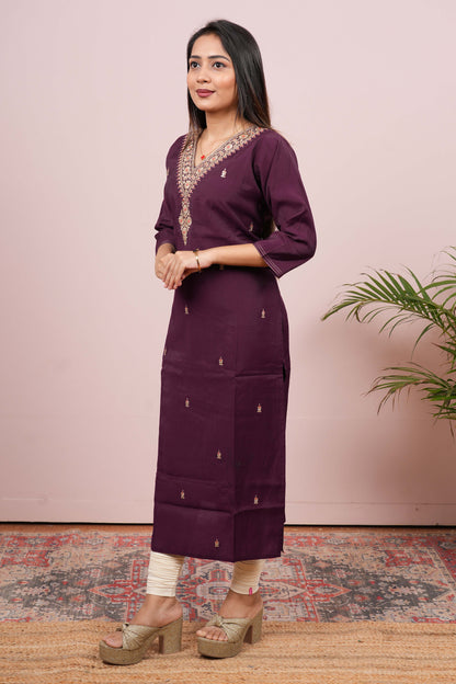 Purple festive ethnic outfit