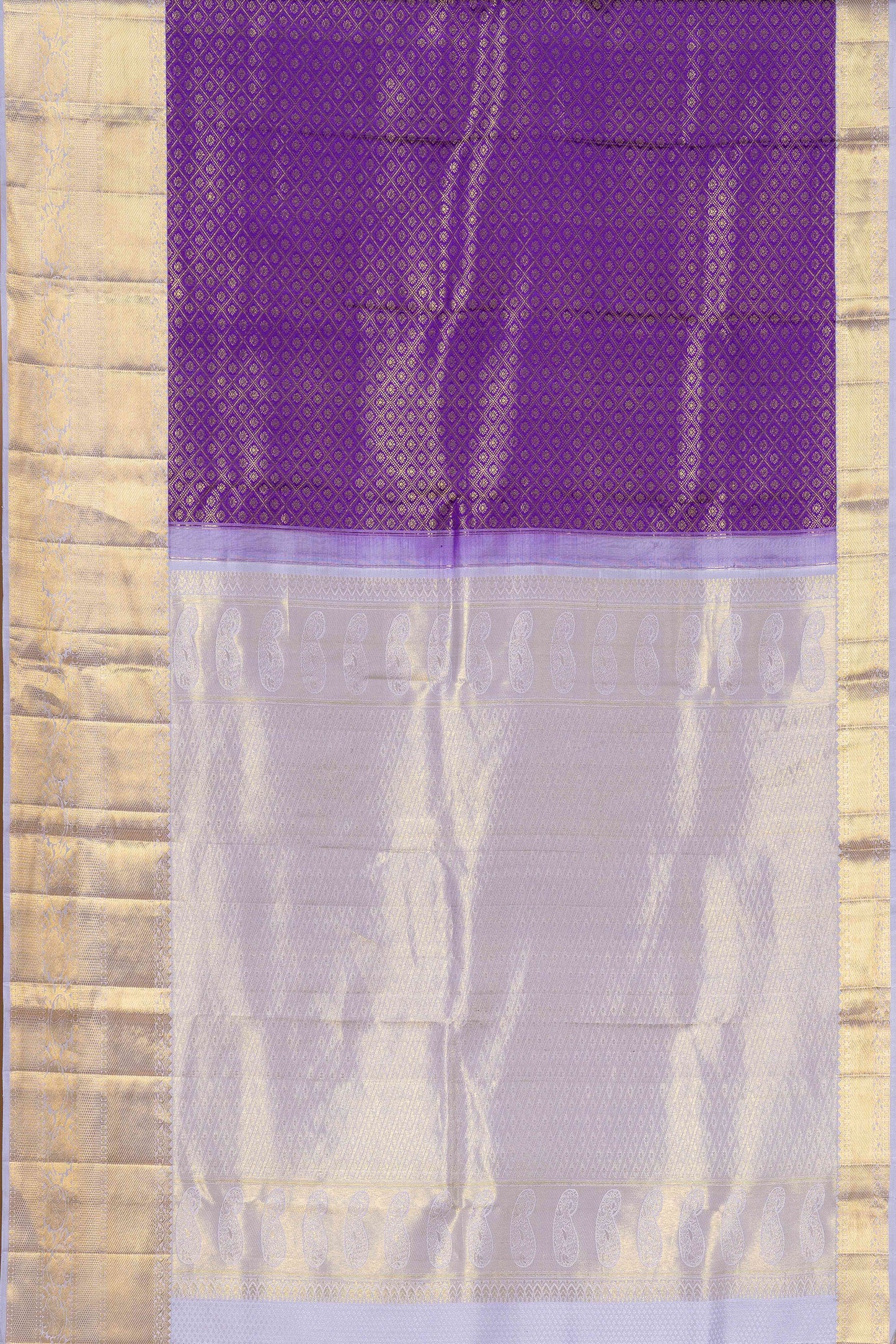 Purple jacquard silk saree
