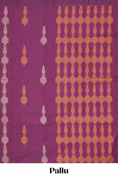  Purple kanchi cotton saree