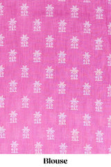Purple linen cotton saree for daily wear