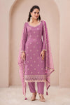 Purple munga silk dress material