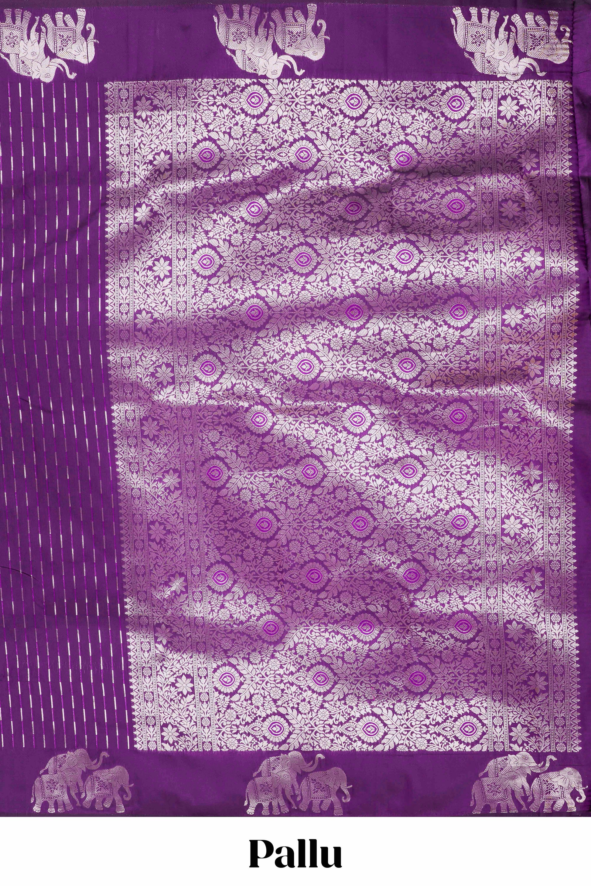 Purple semi soft silk traditional saree
