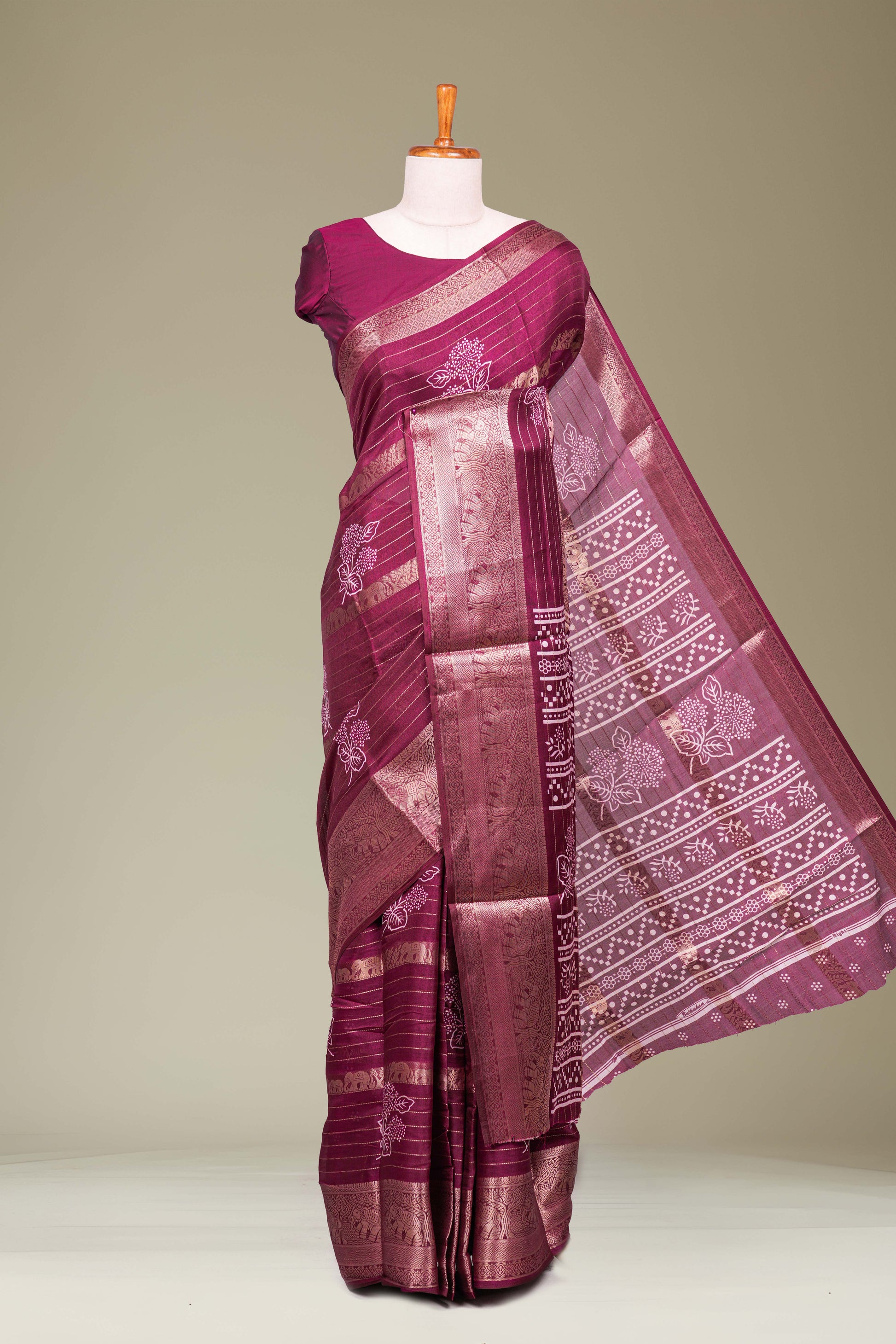 Purple silk dola weave