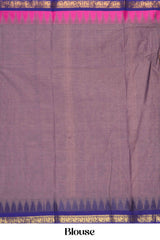 Purple thread butta cotton saree