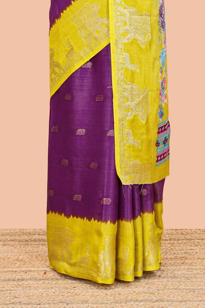 Purple traditional saree