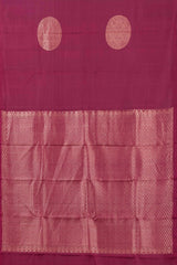 Purple zari motif silk saree